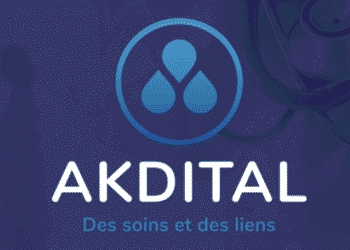 le logo de Akdital, groupe marocain de cliniques privées