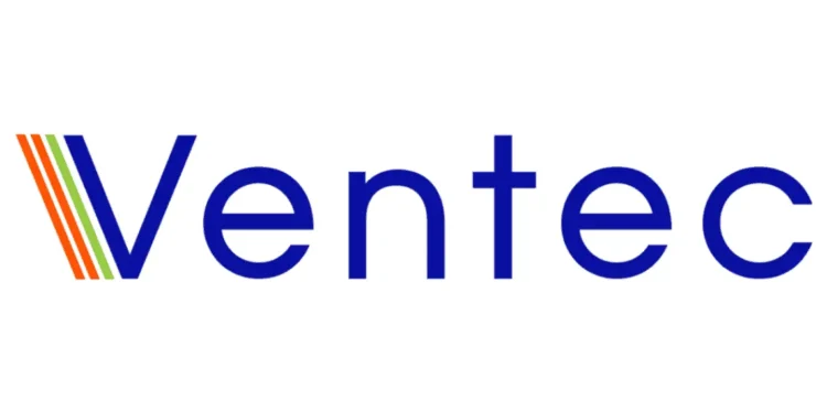 Le Logo de ventec, société spécialisée dans la CLIMATISATION, REFRIGERATION, VENTILATION ET FLUIDES.